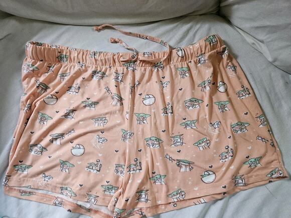 Star Wars Other - Star Wars Baby Yoda PJ Pajama Shorts Size M Ladies